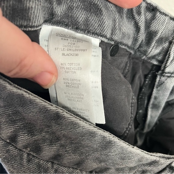 Good American 90s high rise loose fit jeans in a gray color size 6/28 - Picture 9 of 9